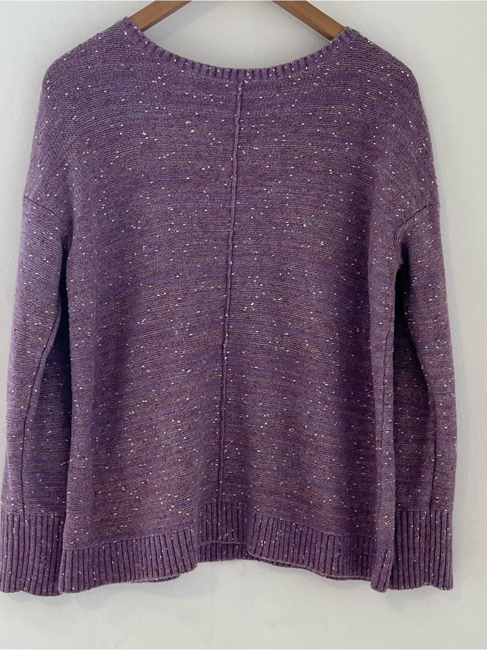 J. Jill Purple Speckled Crewneck Sweater